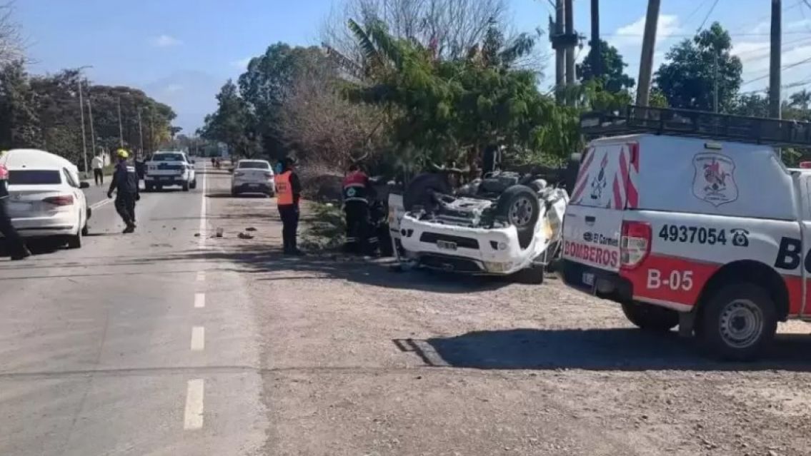Tres personas resultaron heridas tras un siniestro vial sobre Ruta 42 en El Carmen