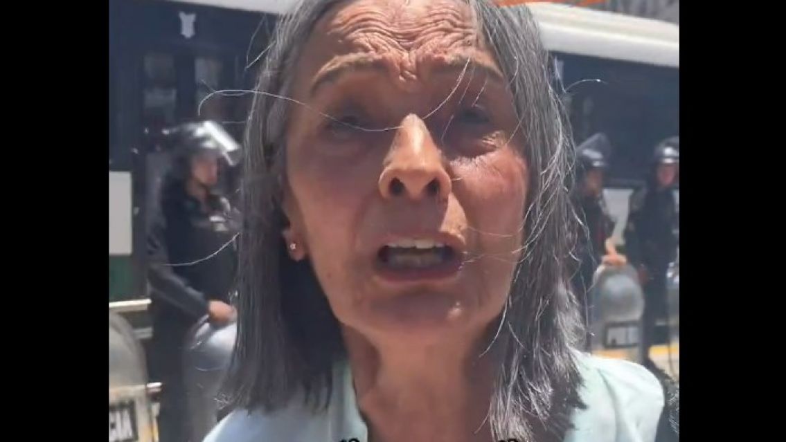 Marcha de jubilados en Congreso: La polic�a gase� a una persona con discapacidad