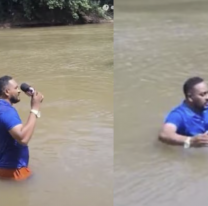 Periodista se metió al agua, estaba cubriendo la desaparición de una niña y tropezó con el cuerpo
