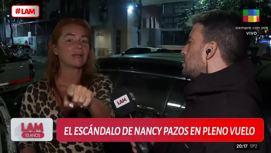 Se pudrió todo entre Nancy Pazos con un cronista de LAM en vivo
