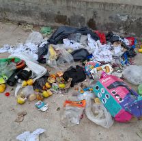 Indignación en Palpalá: una plaza está tapada de basura y nadie hace nada