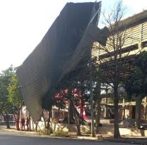 Se voló el techo del gimnasio de la Enet N°2 en Mariano Moreno