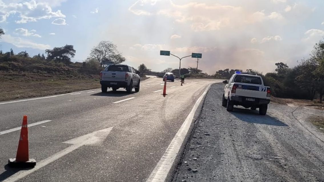 Corte total en la ruta 66 altura Perico