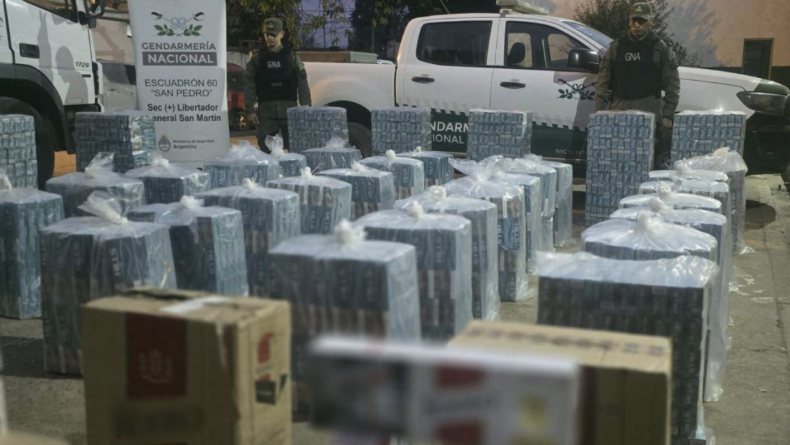 6 mil cartones de cigarrillos ilegales en San Pedro: hallazgo de Gendarmería
