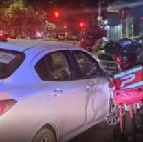 Conocida famosa chocó a una moto estacionada y quisieron extorsionarla