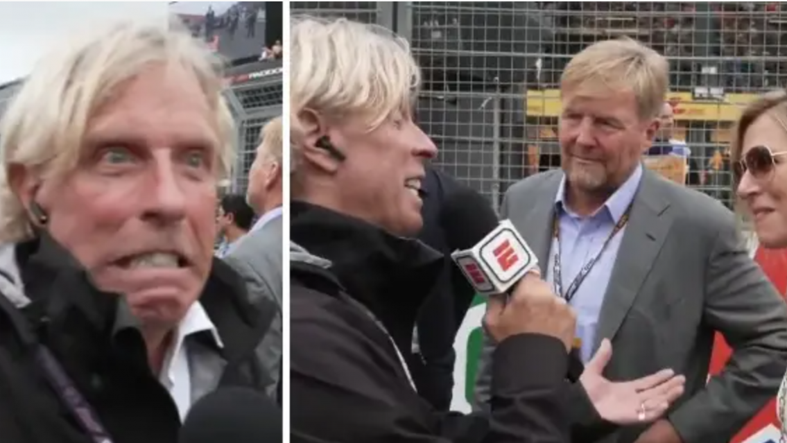 El inc�modo momento de un periodista argentino con la reina M�xima y el rey Guillermo en la F�rmula 1