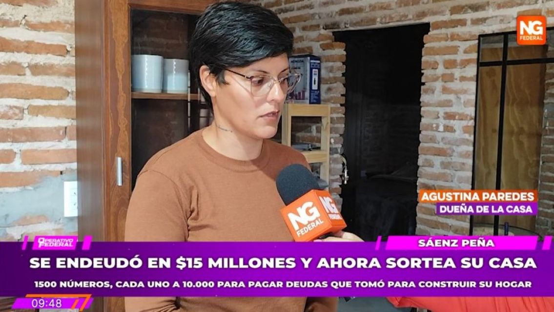 Norte�a se endeud� para construir su casa y ahora la sortea por no poder pagarla