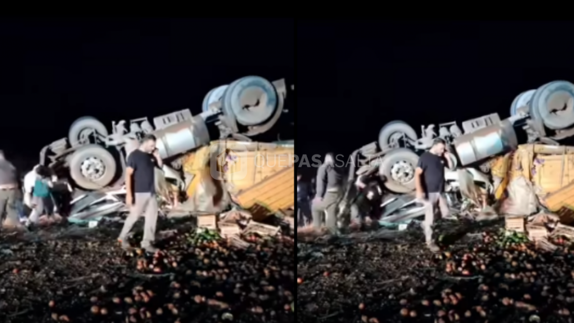 Volcó con un camión de verduras y murió en Ruta 34