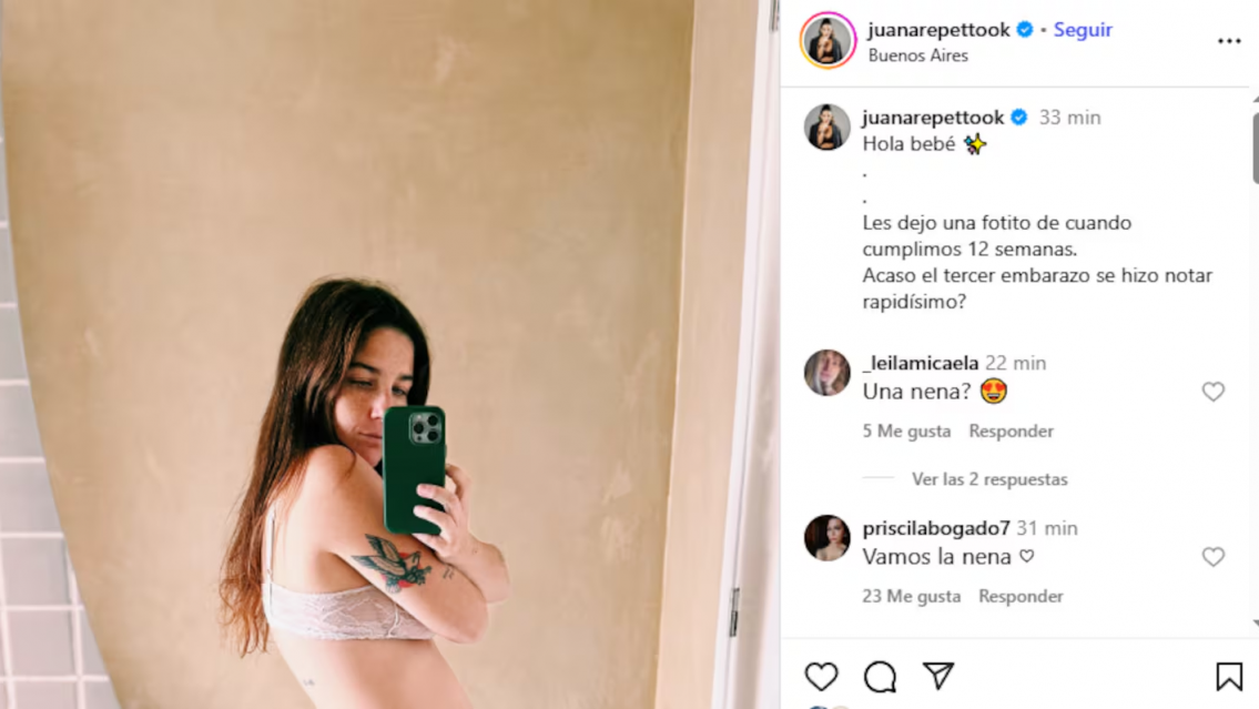 "Se hizo notar rapid�simo": por eso Juana Repetto ocult� su embarazo