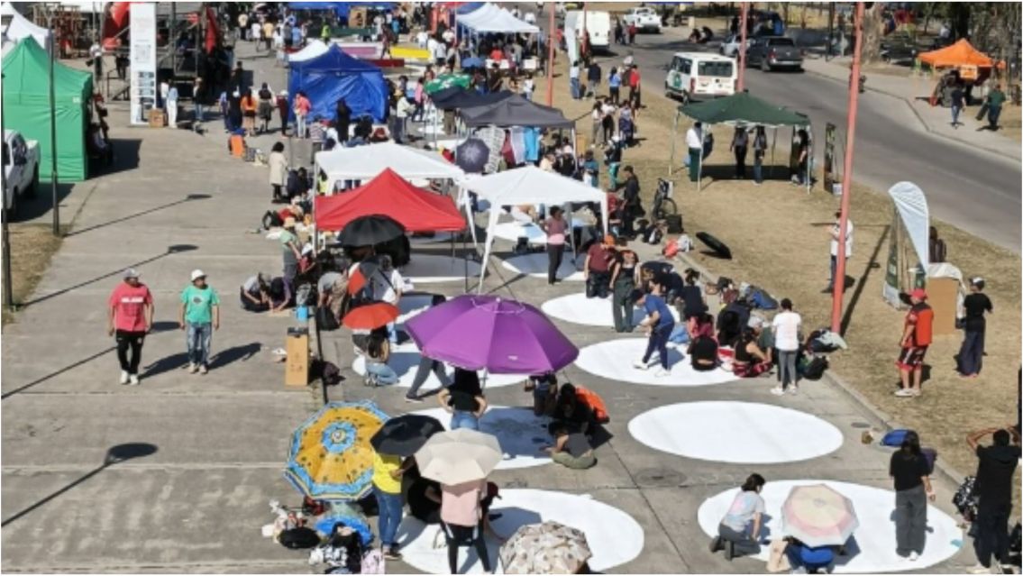 Comenzó la pintada estudiantil de los colegios en Ciudad Cultural