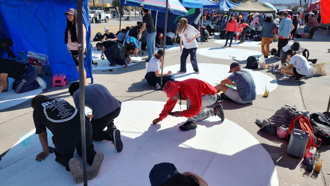 El buen tiempo acompañará a los chicos en las pintadas de la Ciudad Cultural