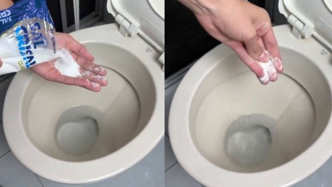 ¿Limpia las energías? El verdadero motivo por el que tenés que tirar sal al inodoro