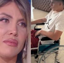 En silla de ruedas: Wanda Nara no deja de llorar por el estado de salud de su hijo