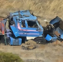 Brutal accidente: camión sin frenos desbarrancó y el chofer se salvó de milagro