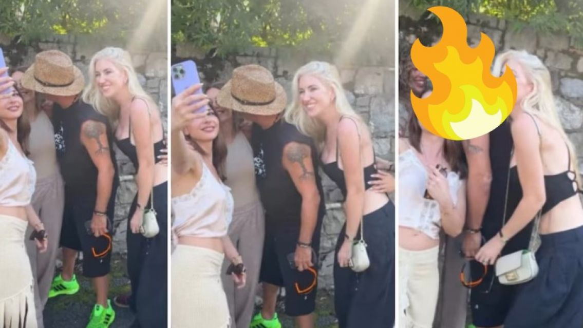 El besazo entre Evangelina Anderson y Eros Ramazzotti que encendi� las redes [VIDEO]