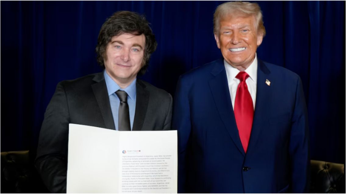 Fuerte apoyo de Trump a Milei: "Tiene mi respaldo completo para la reelecci�n"