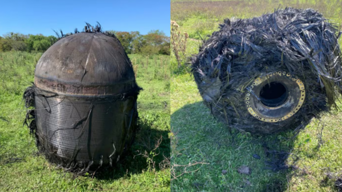 Susto en el campo: cae un objeto espacial 