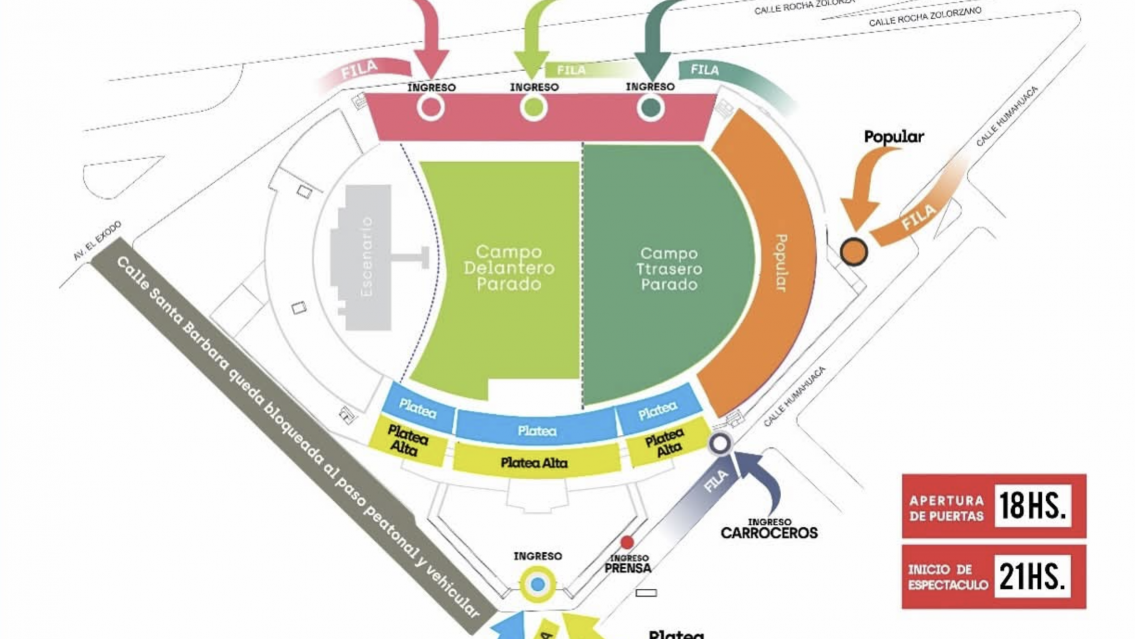 �Por d�nde ingreso hoy al Estadio 23 de Agosto? Todos los detalles