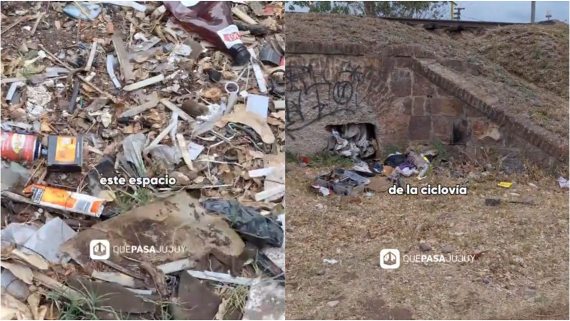 Indignación en San Pedrito: la ciclovía se transformó en un basural
