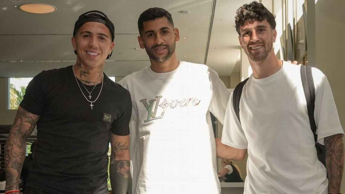 Cuti Romero y Enzo Fern�ndez ya est�n en Miami para la Fecha FIFA