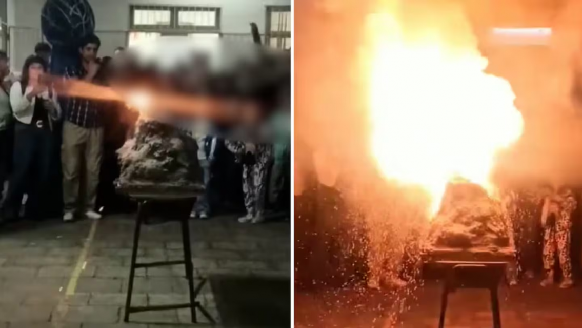 La salud de la víctima de una explosión por una maqueta en plena escuela