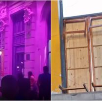 Así quedó la Vieja Estación: destrozos, piedras y caos tras un show suspendido