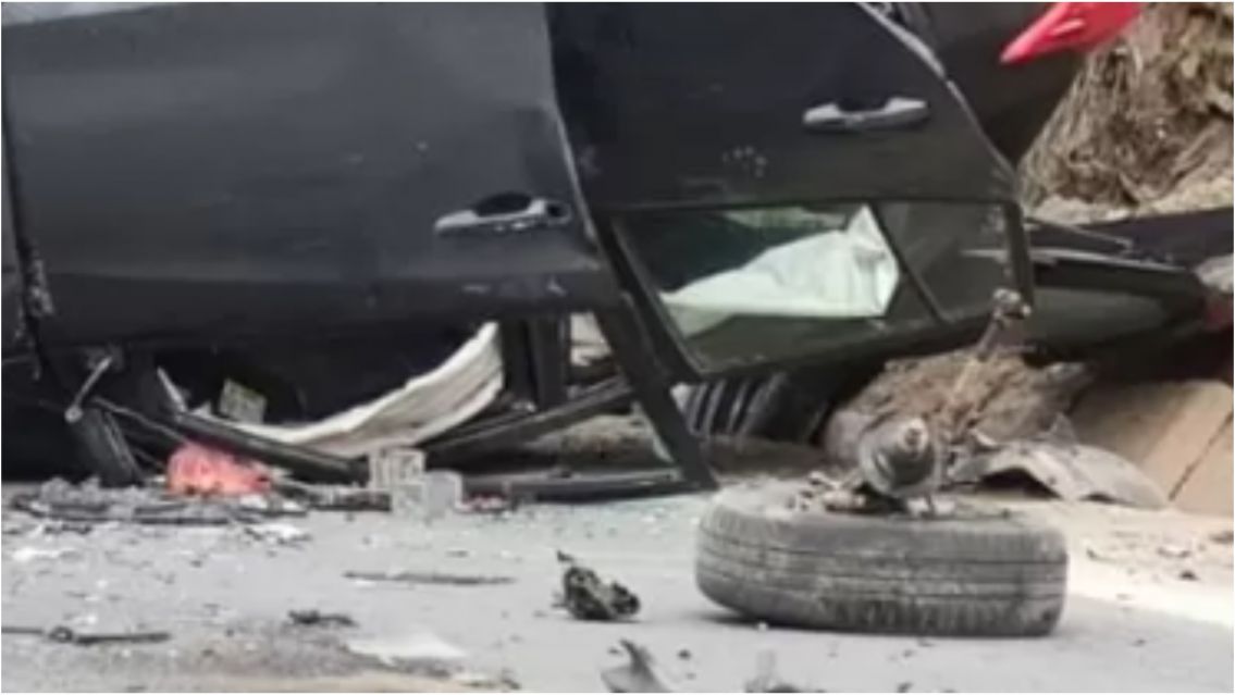 Violento accidente en Purmamarca: un auto volcó tras fuerte choque