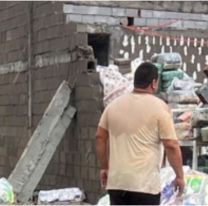 Se derrumbó un supermercado tras la fuerte tormenta: tensión y heridos