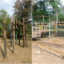 Vecinos de Palpalá denuncian el peligro en la plaza de las esculturas "Mirador"