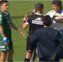 Hincha fuera de control: entró a la cancha y atacó al árbitro