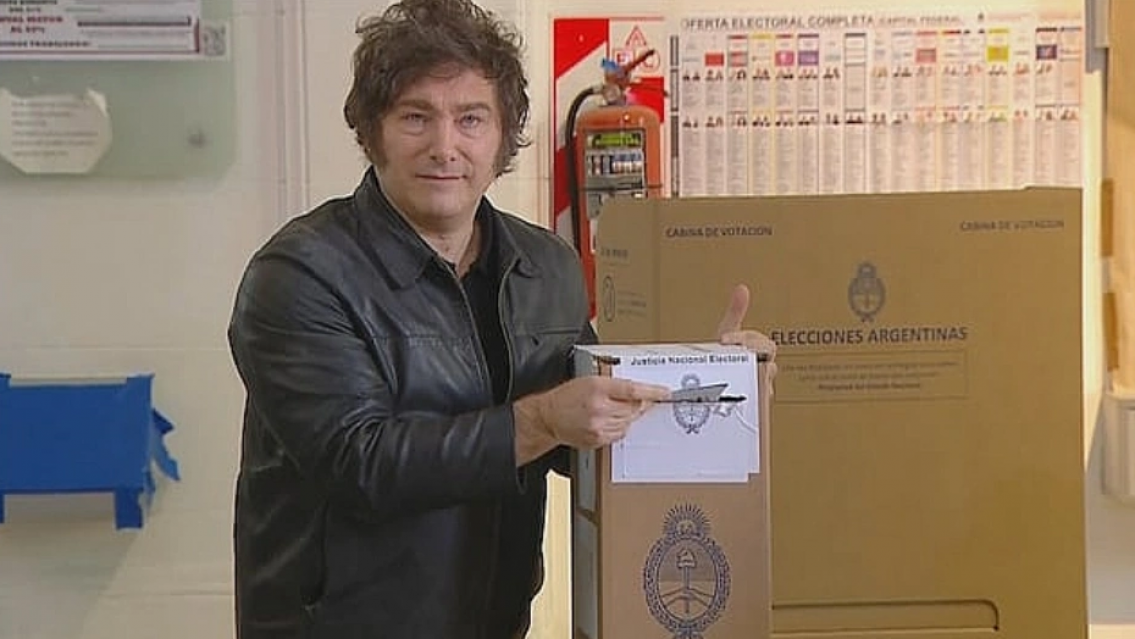 Votó Javier Milei