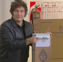 Votó Javier Milei