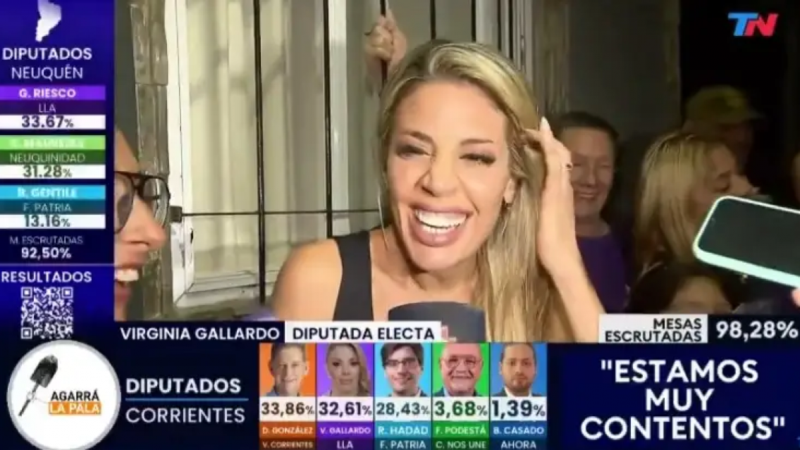 No da más de contenta: la palabra de Virginia Gallardo al ser elegida por la gente