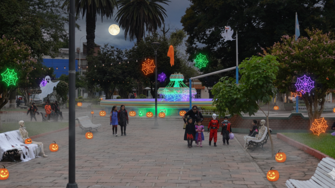 Perico se prepara para una gran Fiesta de Halloween en la Plaza San Martín