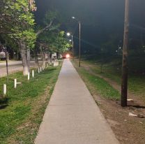 As&iacute; qued&oacute; la nueva iluminaci&oacute;n en la bicisenda de Perico 