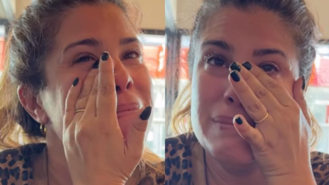 Llorando desconsoladamente: Cecilia Insinga otra vez sola sin Brancatelli