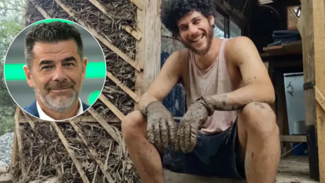 El hijo hippie de Juli�n Weich, construy� su casa a mano y con barro: as� qued�