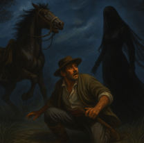 Un gaucho perdió el facón tras encontrarse con "la viuda negra" en Salta