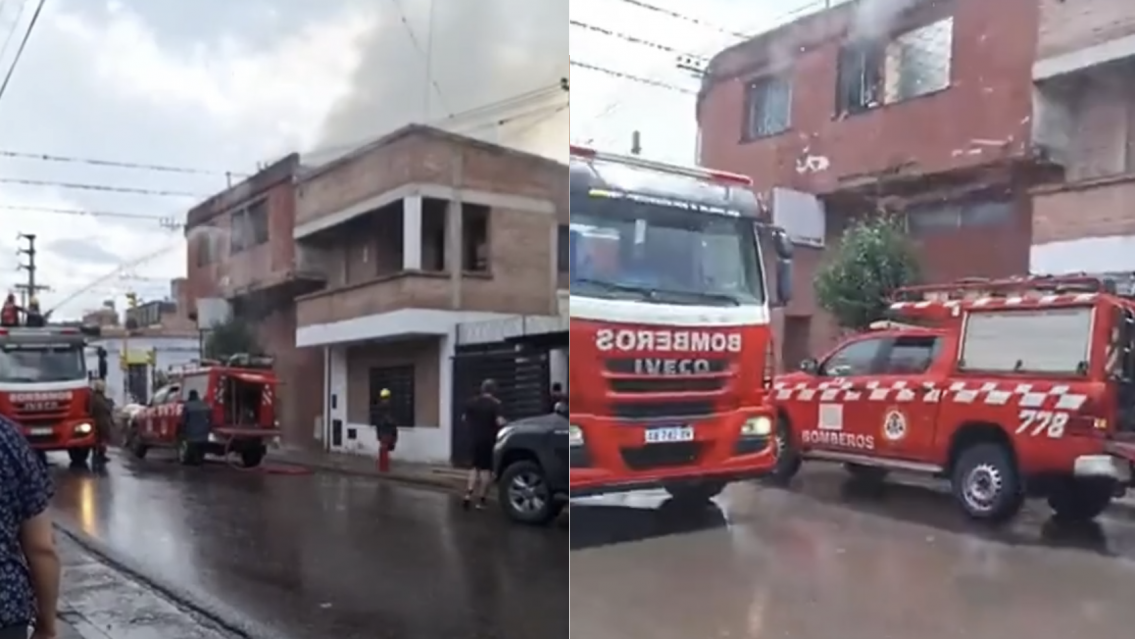 Tremendo incendio en una casa de Barrio Gorriti