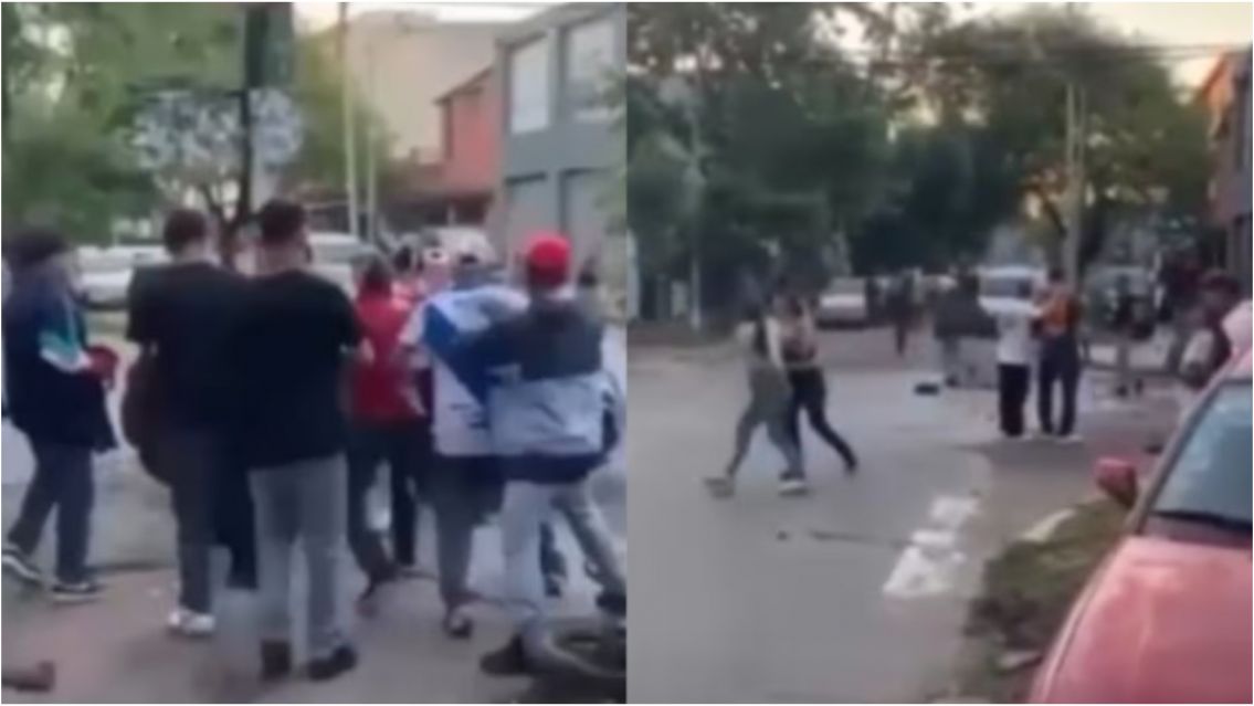 Batalla campal en la puerta de un bar: se enfrentaron hinchas de dos clubes