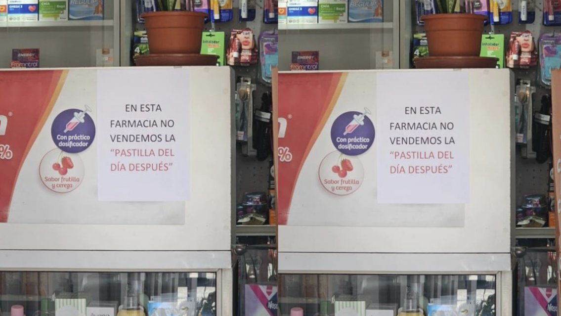 El cartel que pusieron en una farmacia generó debate