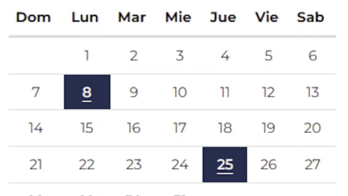 ATENTOS: este es el próximo feriado y fin de semana largo antes de Navidad