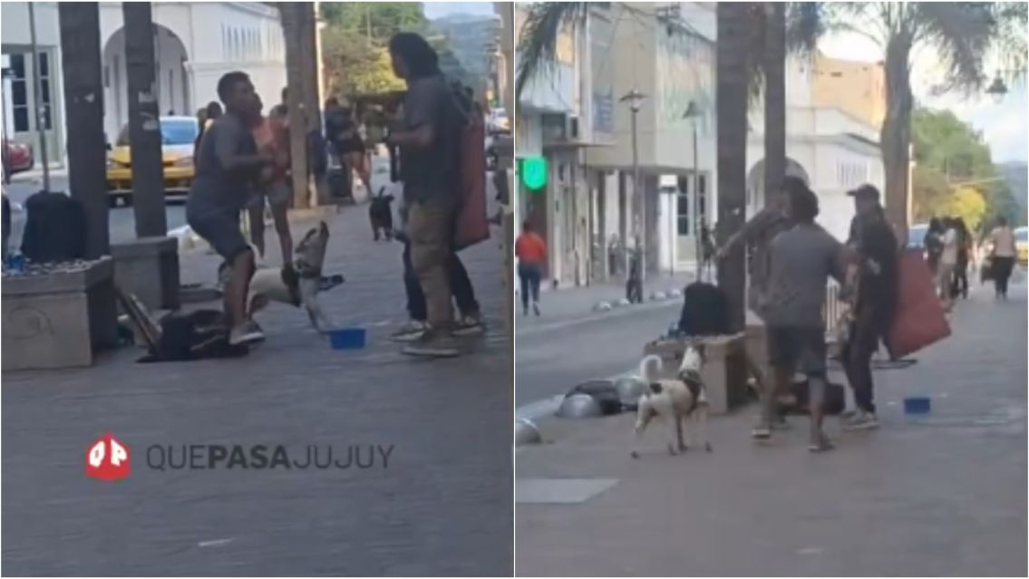 Brutal pelea entre comerciantes frente al Shopping gener� temor en pleno centro