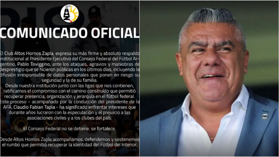 Zapla defendi� a Chiqui Tapia pese a ser fuertemente perjudicado