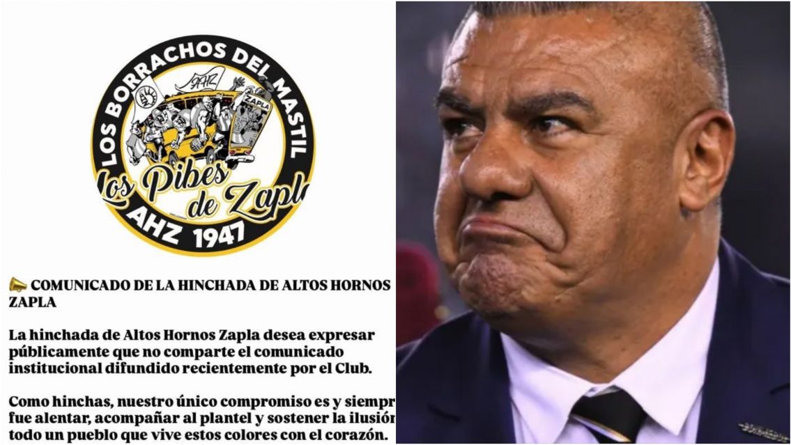 La hinchada de Zapla respondi�: estall� contra el club por el respaldo a Tapia