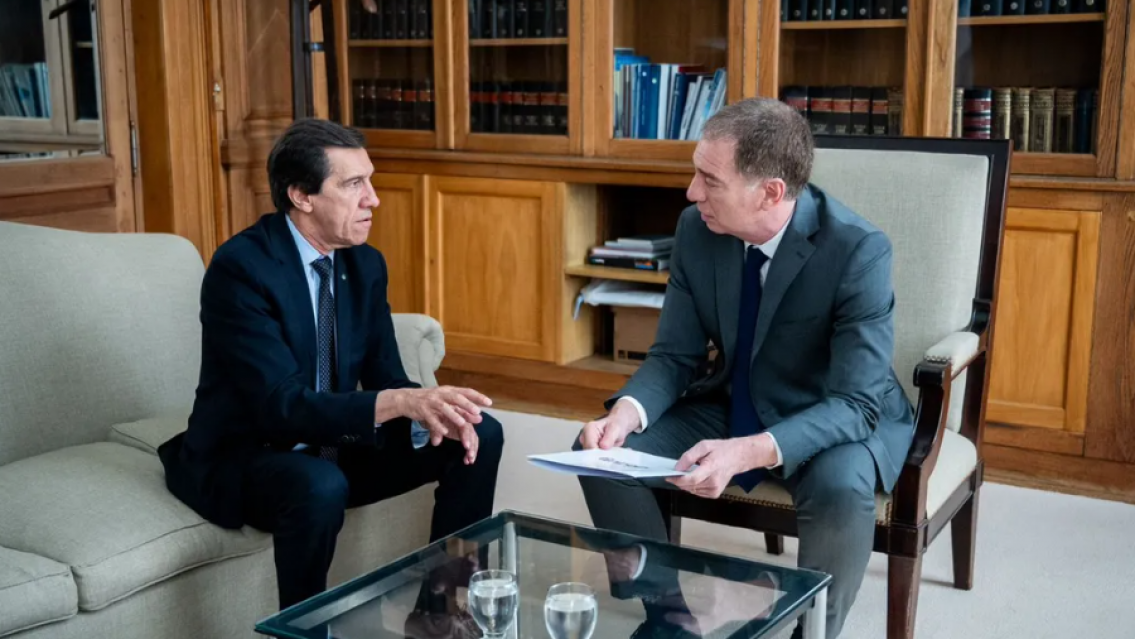Sadir se reunió con Santilli en Casa Rosada para destrabar obras y avanzar con la agenda legislativa