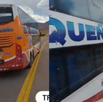 Maniobra temeraria en Tres Cruces: un colectivo cruzó la doble línea amarilla
