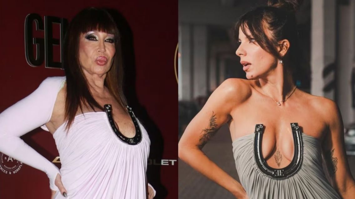 Moria Casán encaró en vivo a Gimena Accardi al ver que usaron el mismo vestido