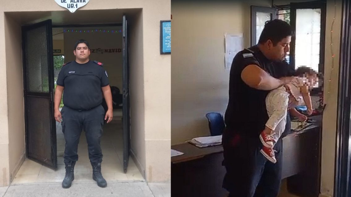 Un policía salvó la vida de una beba de 15 meses durante una broncoaspiración