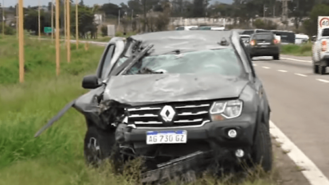 Terrible choque en la 66: dos vehículos terminaron destruidos tras un fuerte impacto